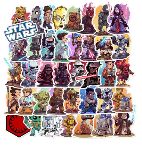 100 Pack of Star Wars Stickers - Jabbatheslut