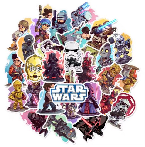 100 Pack of Star Wars Stickers - Jabbatheslut