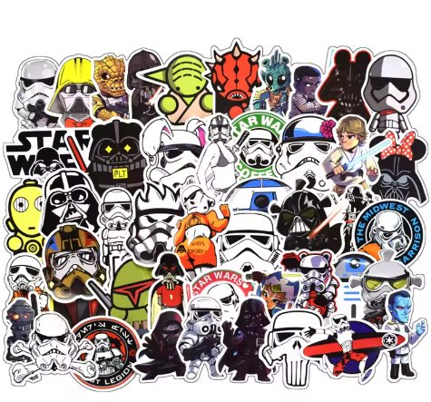 100 Pack of Star Wars Stickers - Jabbatheslut