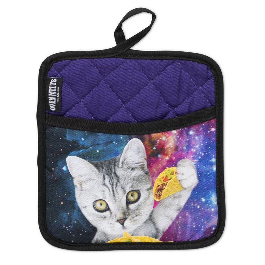 Galaxy Taco Cat Oven Mitt Set with Potholder - Jabbatheslut