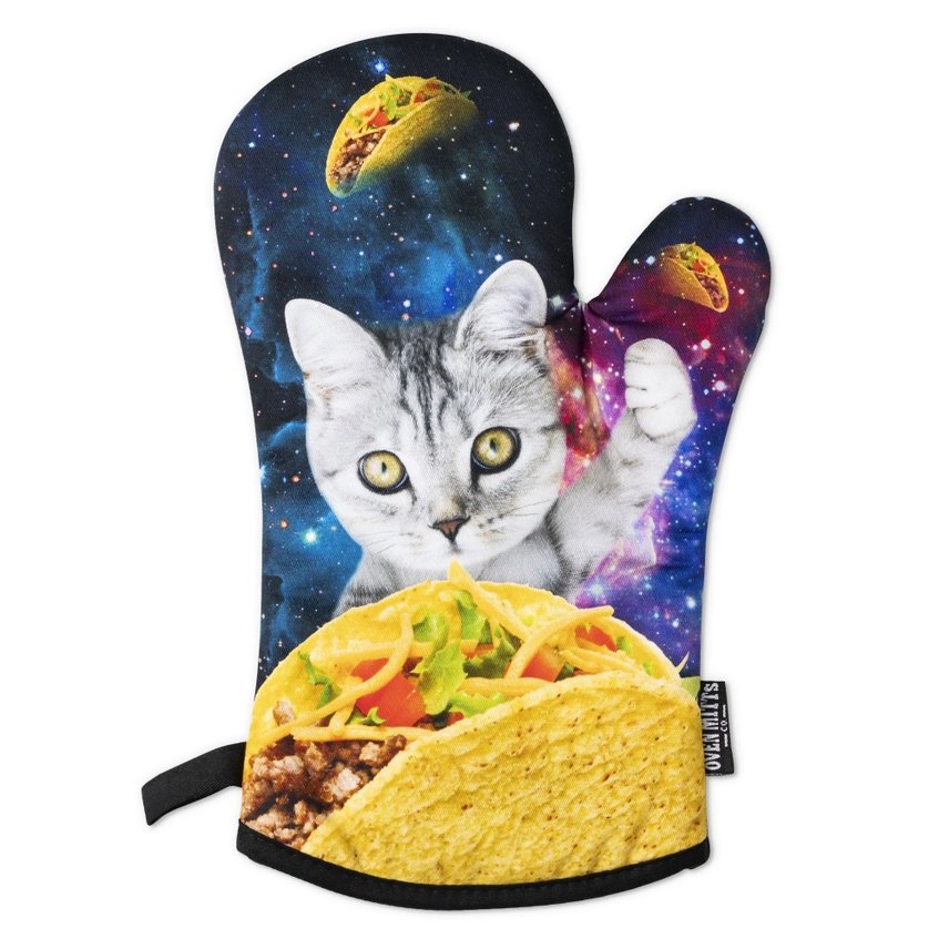 Galaxy Taco Cat Oven Mitt Set with Potholder - Jabbatheslut