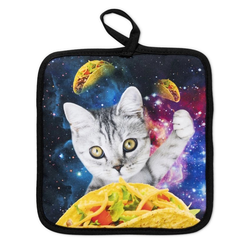 Galaxy Taco Cat Oven Mitt Set with Potholder - Jabbatheslut